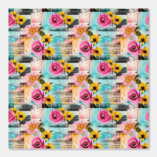 Vintage Watercolor Floral Abstract Pattern (2) Wallpaper
