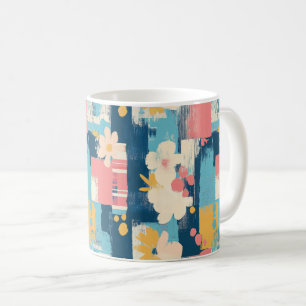 Vintage Watercolor Floral Abstract Pattern (5) Coffee Mug
