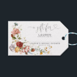 Vintage Watercolor Floral Bridal Shower No Wrap Gift Tags<br><div class="desc">Enclose this gift tag with your invitations for you guests to attach to their gifts. The Pretty Vintage Watercolor Floral Bridal Shower No Wrap Gift Tag is bountiful and stunning. A modern floral arrangement of vintage hand drawn botanicals, featuring tulips, eucalyptus, roses and other garden flowers in shades of mustard...</div>