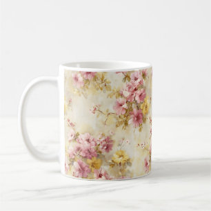 Vintage Watercolor Floral Pattern Coffee Mug