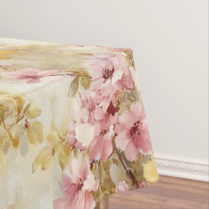 Vintage Watercolor Floral Pattern Tablecloth