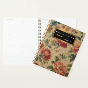 Vintage Watercolor Floral Trendy Collection Planner