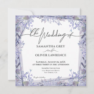 Vintage Watercolor Floral Wedding Invitation