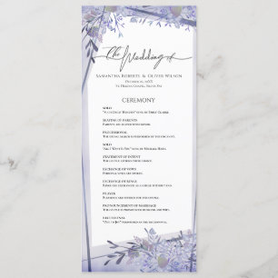 VINTAGE WATERCOLOR FLORAL WEDDING PROGRAM
