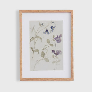 Vintage watercolor flowers poster