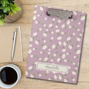 Vintage Watercolor Geranium Small Floral Pattern Clipboard