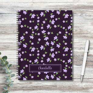 Vintage Watercolor Geranium Small Floral Pattern Notebook