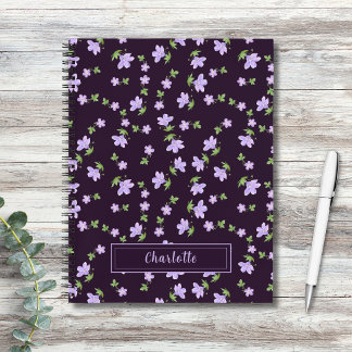 Vintage Watercolor Geranium Small Floral Pattern Notebook
