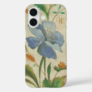 vintage watercolor illustration of a flower iPhone 16 case