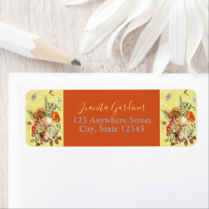 Vintage Watercolor Mushroom Botanical