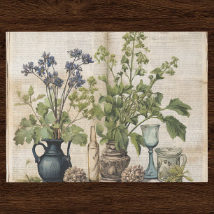 Vintage Watercolor Natural Wildflower Tissue Paper