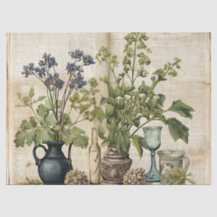 Vintage Watercolor Natural Wildflower Tissue Paper