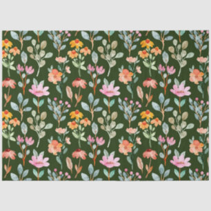 Vintage Watercolor peony floral decoupage Tissue Paper