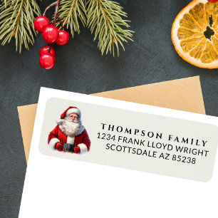 Vintage Watercolor Père Noël Christmas Return Adre