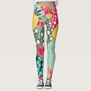 Vintage Watercolor Pumpkin: Autumn Pattern Leggings