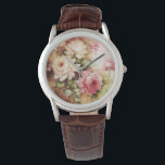 Vintage Watercolor Roses Victorian Flowers Floral Watch<br><div class="desc">Vintage Watercolor Roses Victorian Style Flowers Floral Women's Lady's Watch. Vintage flower pattern lady's watch,  great for Wedding Bridal Gift,  Bridesmaid Gift,  Mother's Day Gift or Valentine Gift. Copyright 2016-Present | ©riverme* | All Rights Reserved</div>