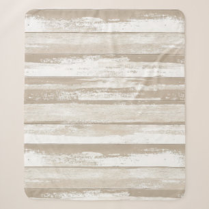 Vintage Watercolor Stripes in Grey Tones Sherpa Blanket