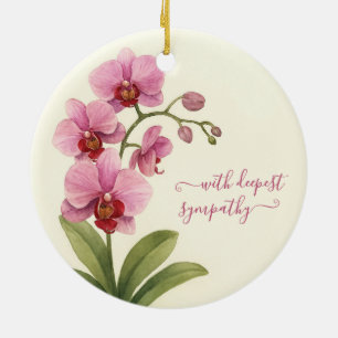 Vintage Watercolor Sympathy Ceramic Ornament
