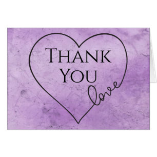 Vintage Watercolor Thank You Purple Lavender