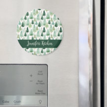 Vintage Watercolor Winter Forest Personalized