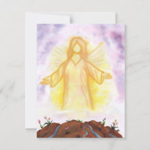 vintage watercolour angel appearing and shining