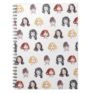 Vintage Watercolour Pin up Notebook