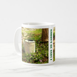 Vintage Watering Can In A Patch Of Vinca Coffee Mug