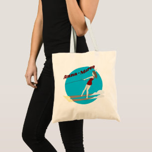 Vintage Waterskiing Tote Bag