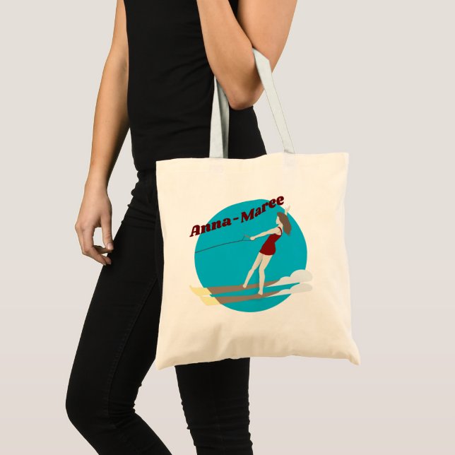 Vintage Waterskiing Tote Bag (Front (Product))