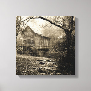 Vintage Waterwheel Canvas Print