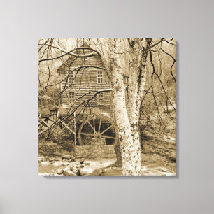 Vintage Waterwheel Canvas Print