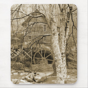 Vintage Waterwheel Mouse Pad