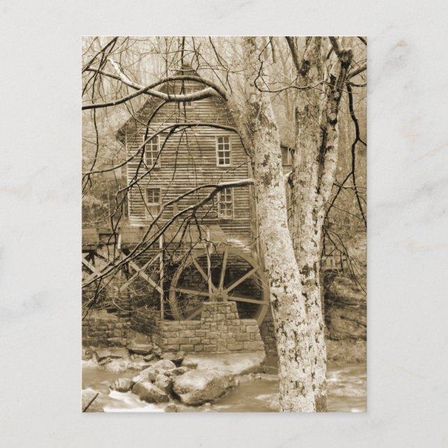 Vintage Waterwheel Postcard (Front)