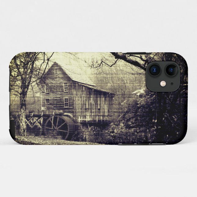 Vintage Waterwheel Postcard Case-Mate iPhone Case (Back (Horizontal))