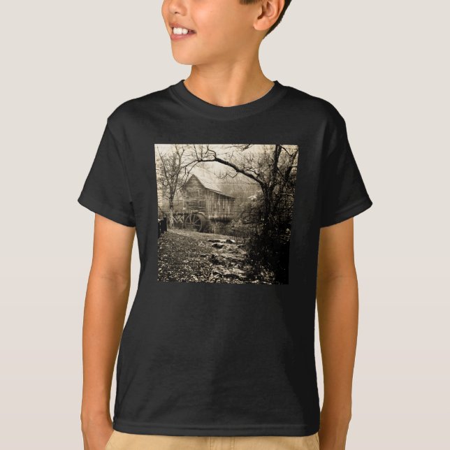 Vintage Waterwheel  T-Shirt (Front)