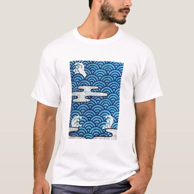 Vintage Wave & Cloud T-Shirt (Front)