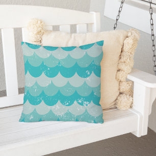 Vintage Waves Outdoor Pillow