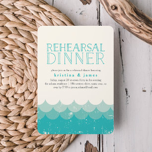Vintage Waves Rehearsal Dinner Invitation