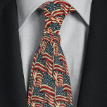 Vintage Waving American Flag Tie<br><div class="desc">This vintage waving American flag pattern is reminiscent of patriotic holidays of years gone by while still conveying pride in the country today. Take a look at the matching socks featuring the same design to create a unique gift package for that patriotic someone in your life.</div>