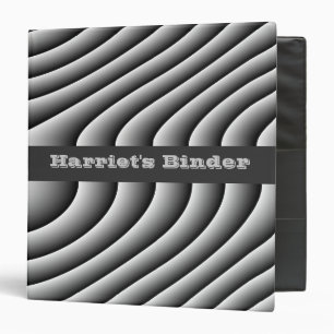 Vintage Wavy Lines Custom Binder