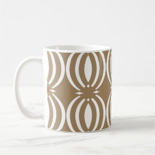 Vintage Wavy Lines Geometric Design Coffee Mug