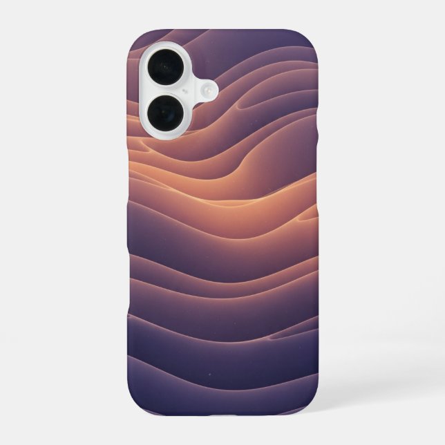 Vintage Wavy Nebula iPhone 16 Case (Back)
