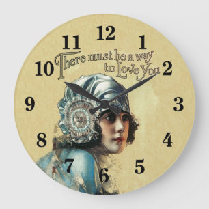 Vintage Way To Love You Sheet Music Art Large Clock