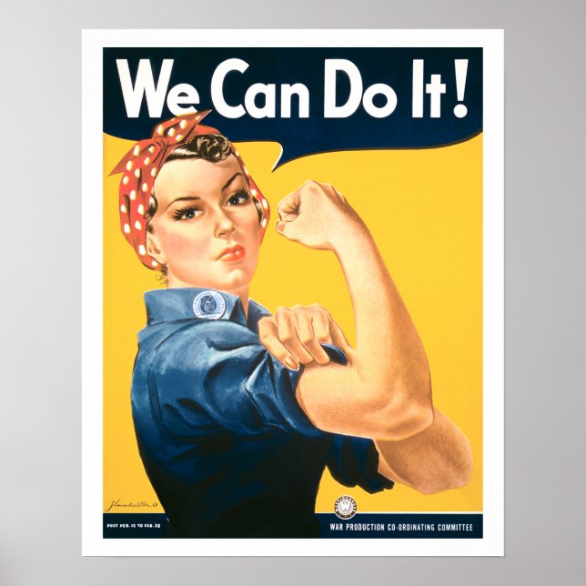 Vintage We Can Do It Rosie Poster (Front)