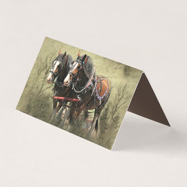 Vintage Weathered Clydesdale Postcard (Front)