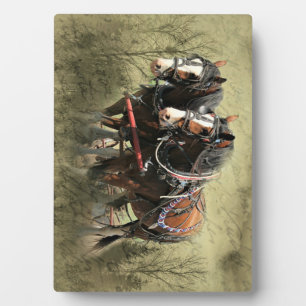 Vintage Weathered Clydesdale Postcard Plaque