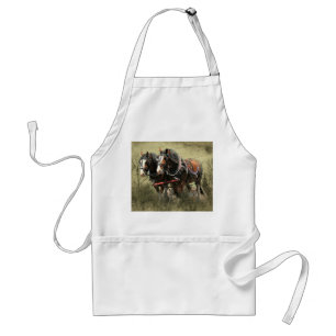 Vintage Weathered Clydesdale Postcard Standard Apron