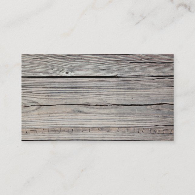 Vintage Weathered Wood Background - Old Board Business Card (Front)