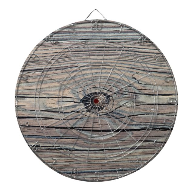 Vintage Weathered Wood Background - Old Board Dartboard (Front)
