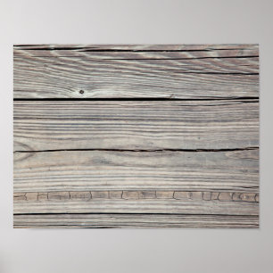 Vintage Weathered Wood Background - Old Board Poster